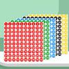 100Sheets 1-100 Consecutive Number Stickers Self-adhesive Clothing Size Label  School/Office