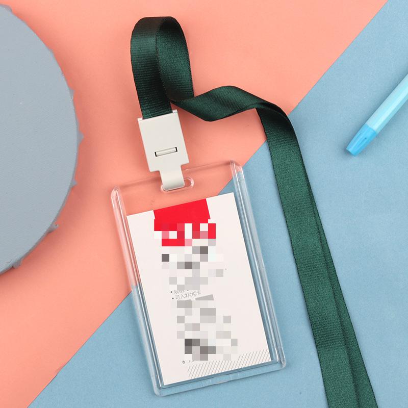 Модный акриловый прозрачный чехол для автобусных карточек, держатель для рабочей карты с ремешком, чехол для рабочей карты для женщин и мужчин, держатель для кредитных карт