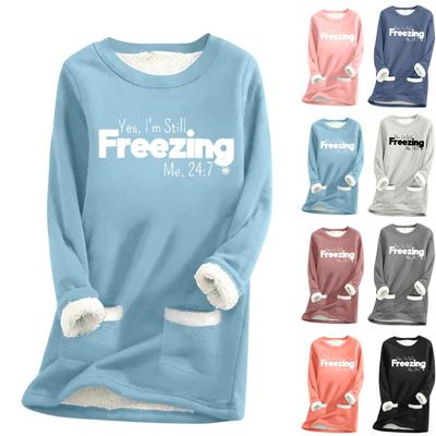 Женская осенне-зимняя свободная рубашка большого размера из утолщенной шерсти ягненка, теплая и приталенная нижняя рубашка с карманом