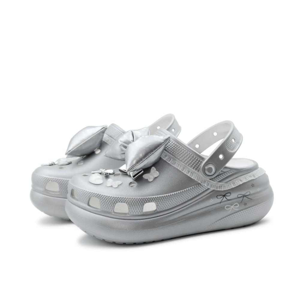Crocs Классические сабо сандалии унисекс балет серебристо-белые