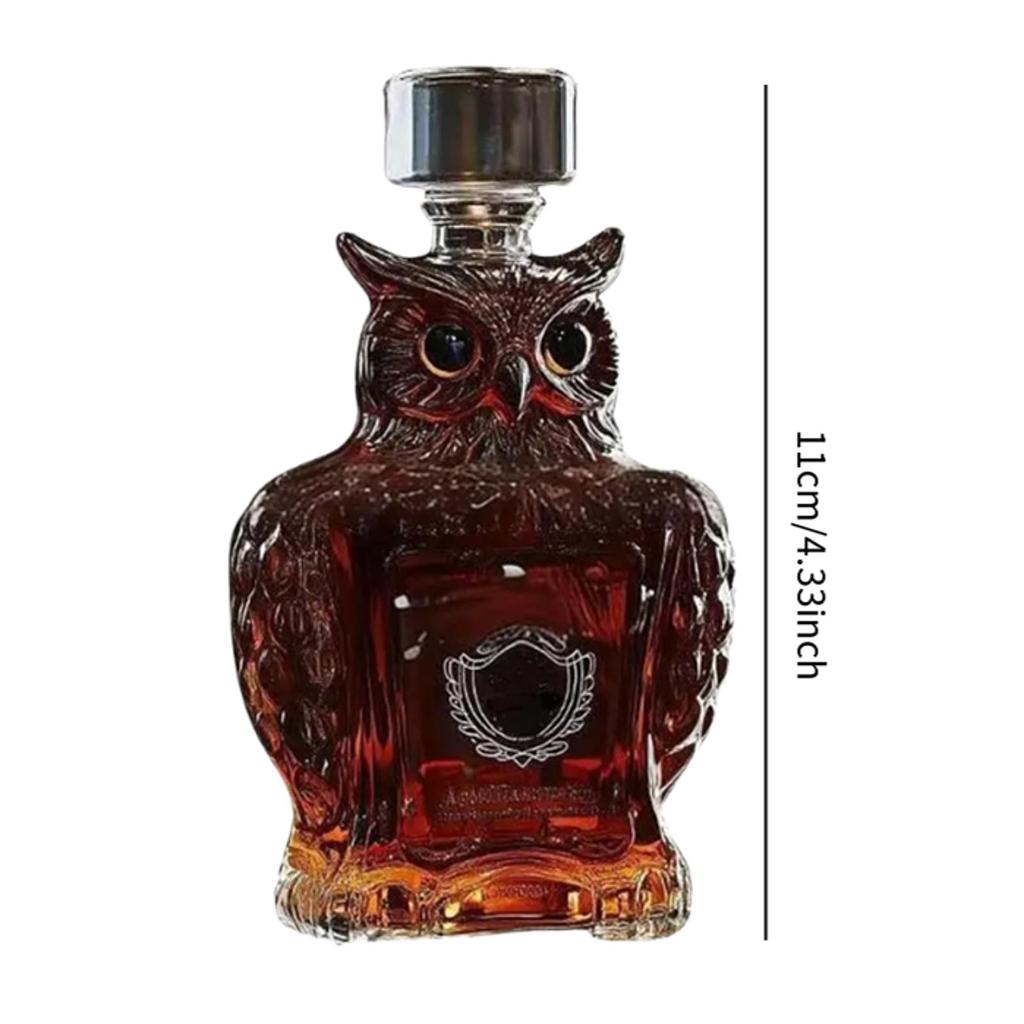 Funny Animal Whiskey Decanter, Wolf Elephant Deer Owl Shaped Engraved Whiskey Glasses, Unique Wine Bottle