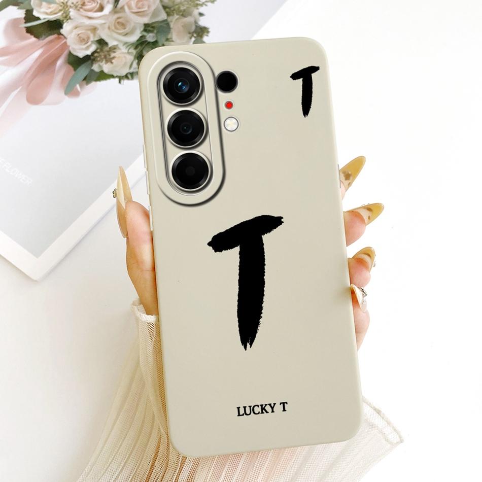 For Tecno Camon 50 Pro 4G CN5c Lucky Initial Letter Phone Case For Tecno Camon 50Pro 4G Soft Silicone Cases Bumpers
