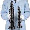 Black 32cm Pointed Extra Long Anal Plug for Outdoor Wear Anal Strip Practice Anal Torture Tool Anal Expansion Tool