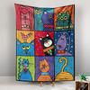 Colorful cats collage quirky design vivid artwork Patterned tapestry for bedroom and living room home decor