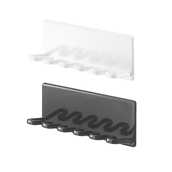 Toothbrush Holder Wall Mount 5 Slots Organizer Self Adhesive Rust-Resistant Bathroom