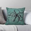 Octopus Sea Creature Pillowcase Polyester Linen Velvet Creative Zip Decor Sofa Seater Cushion Cover