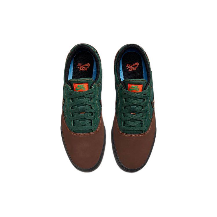 Nike Chron 2 SB Light Chocolate Noble Green Unisex Sneakers Safety-Orange Black DM3493-200