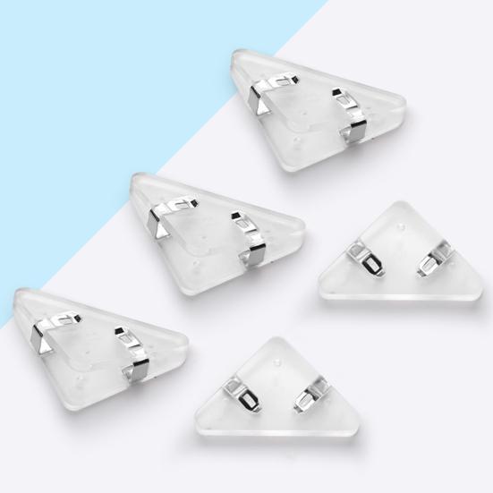 5 шт., прозрачные треугольные угловые зажимы, предотвращающие скручивание книг, многофункциональный файл для документов, угловые зажимы для страниц книги, принадлежности для студентов