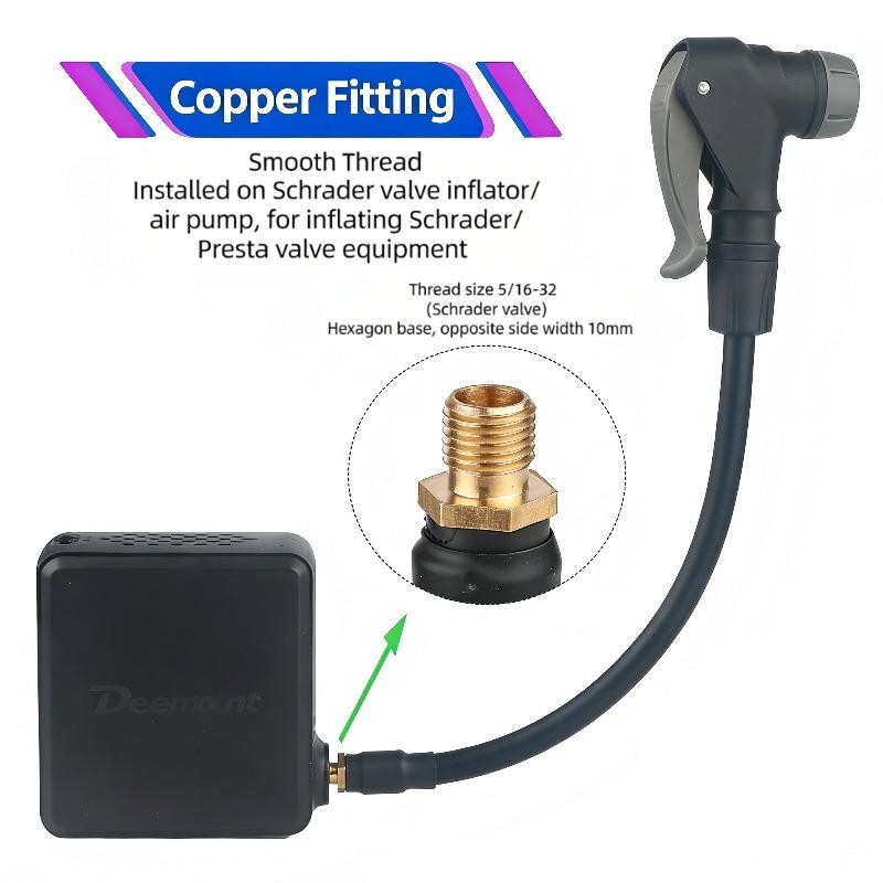 Inflatable Extension Tube for Schrade Presta Valve Mountain Road Bike Pump Hose Conversion Head Adapter