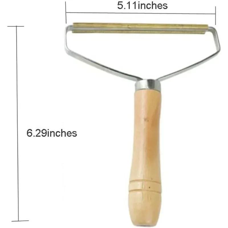 Manual Lint Roller Hair Remover Brush with Wooden Handle Sofa Clothes Cleaning Lint Brush Pet Hair Remover Shaver Brush Tool