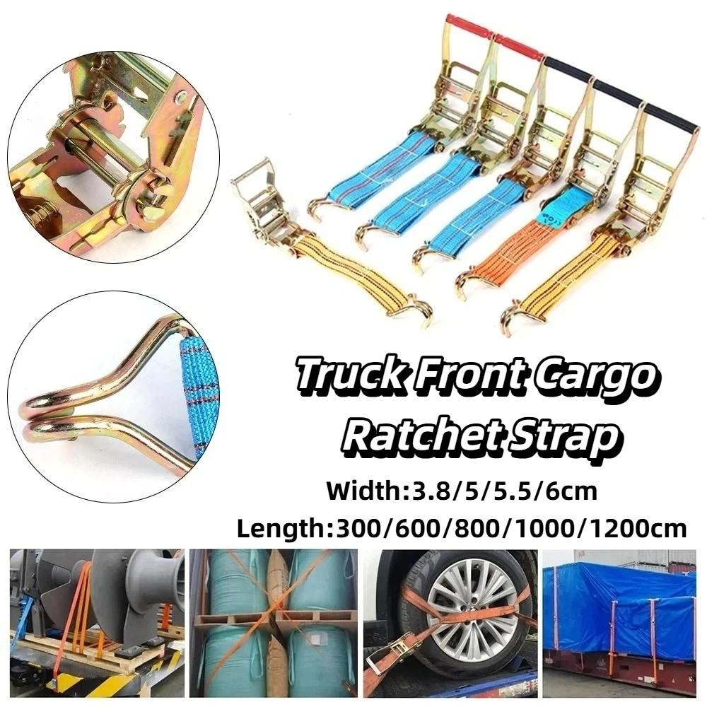 with Metal Buckle Truck Front Cargo Ratchet Strap Secure Tie Down Straps Luggage Lashing