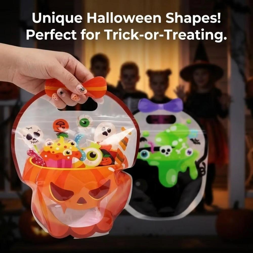 10Pcs Reusable Self Sealing Bags Plastic Snacks Storage Bags Candy Packaging Bag Festival