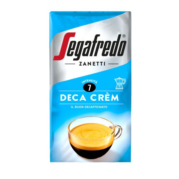 Kawa mielona bez kofeiny deca crem 250g - segafredo