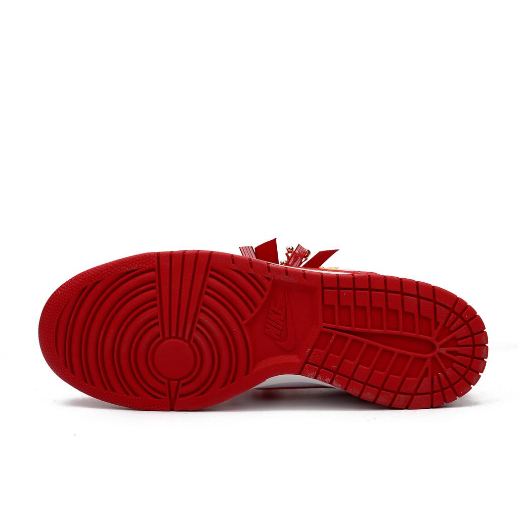 Nike Big Joy Противоскользящая Амортизация Увеличивающие Рост Низкие Кеды для Скейтборда Мужские Красные 355152-150(Команда900-)