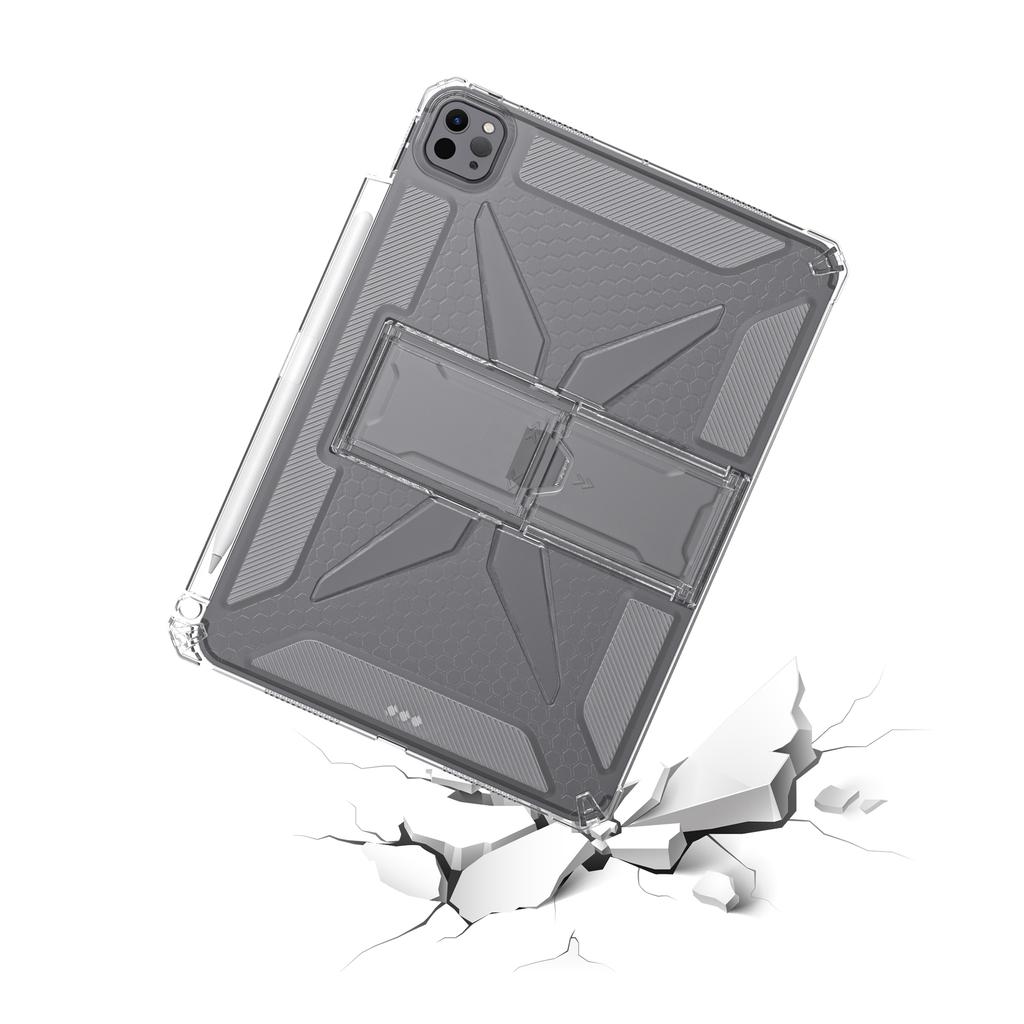 Clear Case For iPad Pro 11 (2022)/(2021)/(2020) Kickstand Shockproof TPU+PC Tablet Cover with Pen Slot