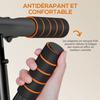 Doorway pull-up bar, resistance bands, padded handles, 100 x 43 x 27 cm, black
