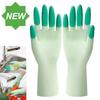 Silicone Dishwashing Cleaning Gloves Kitchen Supplies Anti Slip Convenient Long Dishwashing Gloves Reusable Durable Household