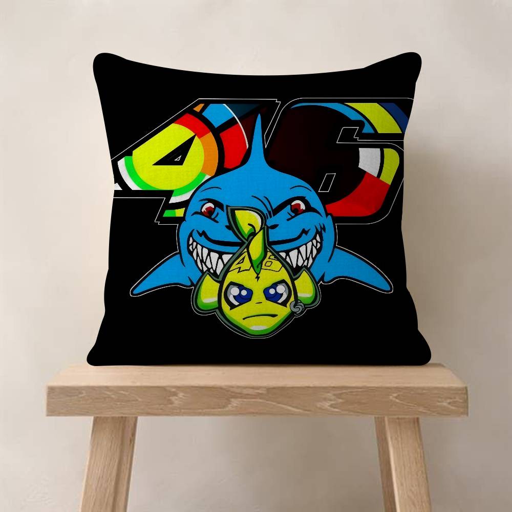 VValentino Moto Gp RRossi 46 Декоративная Подушка для Эстетики Комнаты Наволочка Домашний Декор Спальня Диван-Кровать Подушка для Дивана 45x45