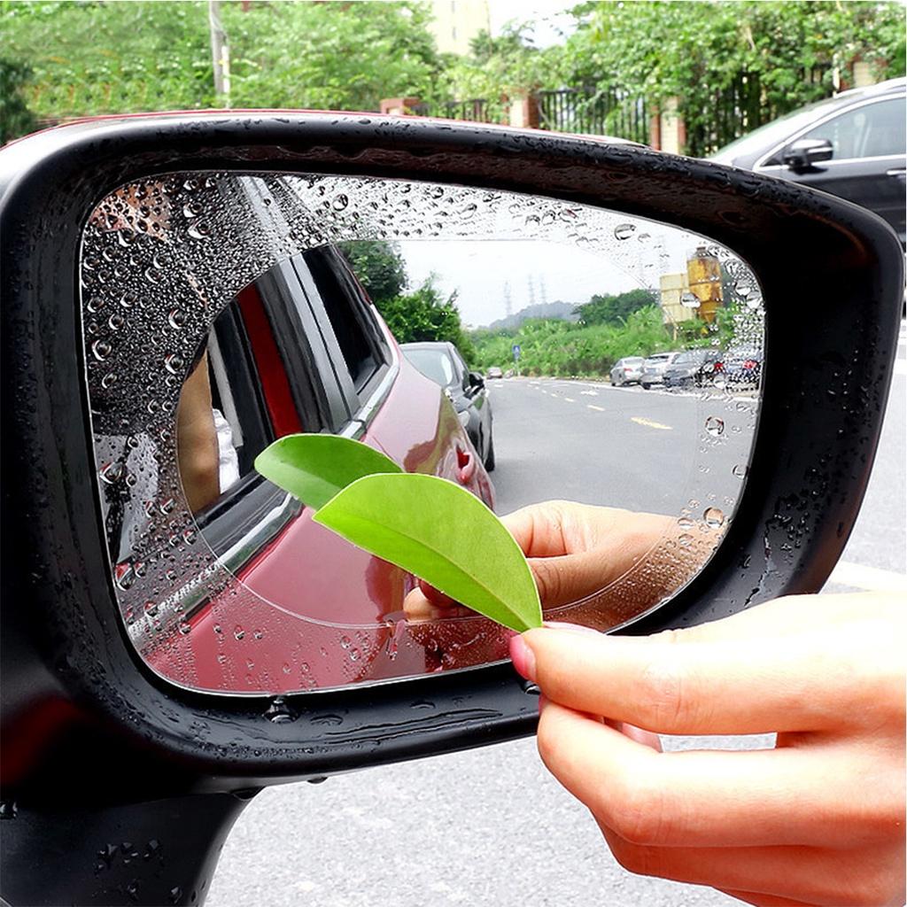 FONKEN 2 шт./компл. непромокаемые автомобильные аксессуары, прозрачная пленка для зеркала автомобиля, мембрана, противотуманная, антибликовая, водонепроницаемая наклейка, безопасность вождения