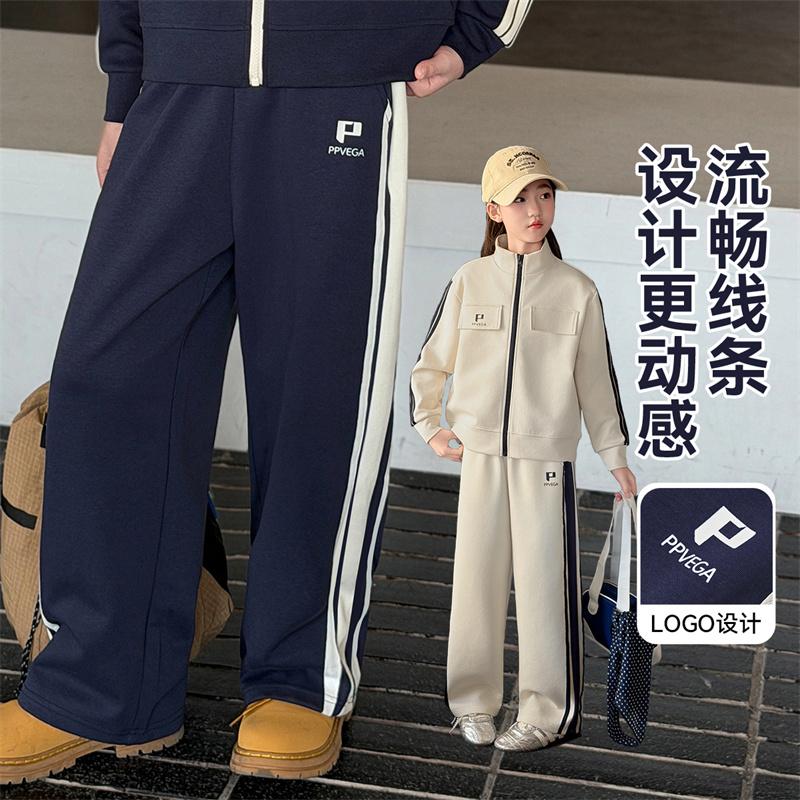 New spring straight leg casual pants for children