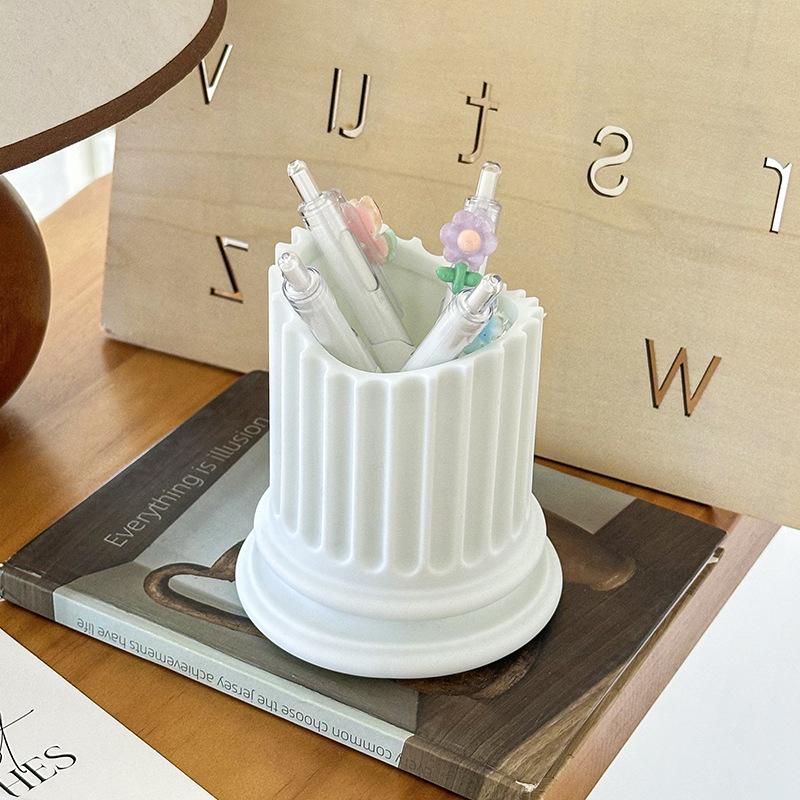Креативный дизайн контейнера для ручек в стиле древнегреческой римской колонны, домашняя подставка для ручек, настольное хранилище, предпочтительное для праздничных подарков
