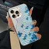 Синяя бабочка Волна океана Чехол для телефона Для iPhone 17,16,15,14,13,12,11 Plus,Pro Max,XS,белый серебристый чехол для телефона