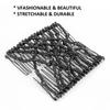 Magic Hair Comb Stretchable Beading Double Hair Slide Hair Accessories for Women Girls (Black)