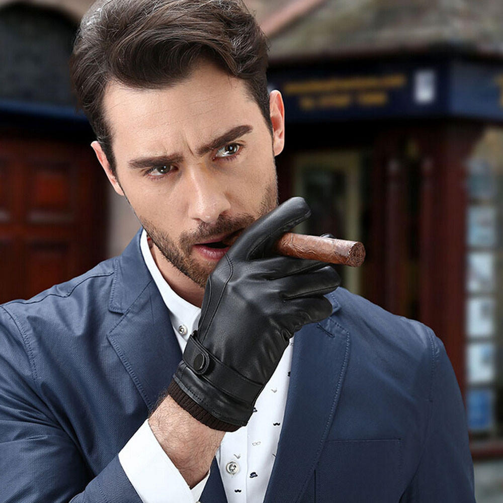 Мужские кожаные перчатки для зимних видов спорта