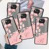 Цветочный Буква Розовый A B C Инициал Чехол Для Xiaomi Mi Poco X3 NFC M3 11 10 12 9T 11T 10T Pro Note 10 Lite Матовые Твердые Чехлы Для Телефона