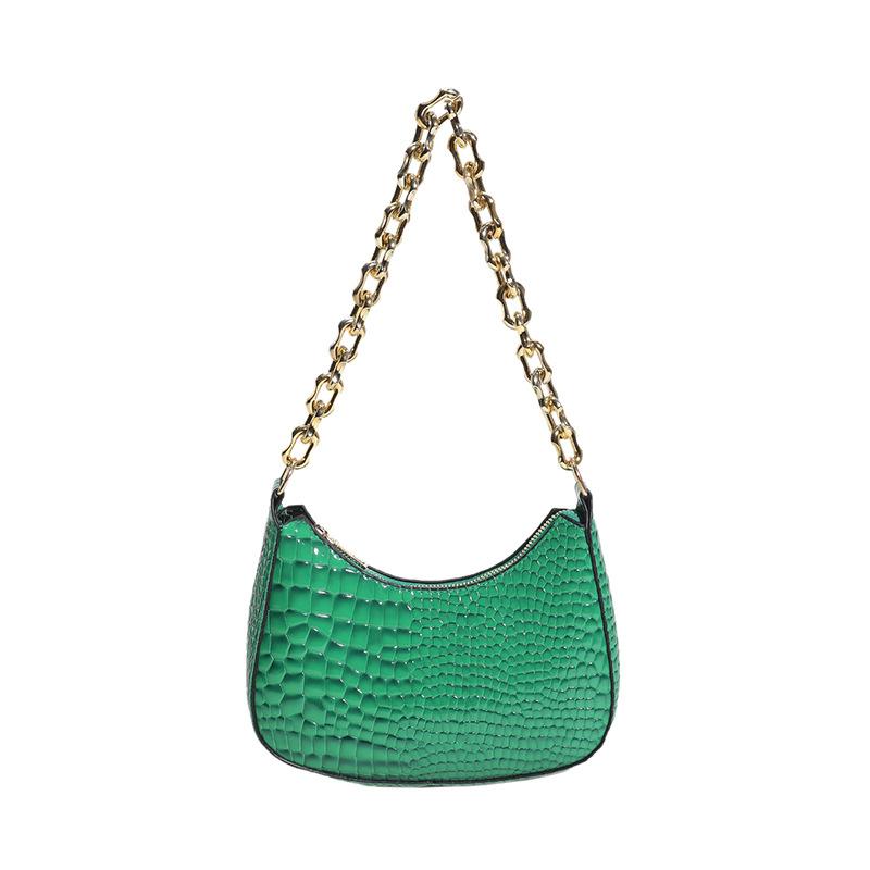 2024 осень новая женская сумка модная цепочка сумка через плечо европейская и американская ретро полукруглая сумка полумесяц сумка подмышкой модная крутая женская