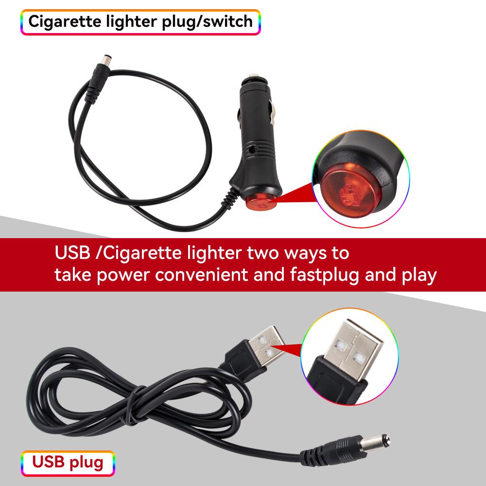 Неоновая 36 LED Автомобильная Подсветка Салона Атмосферная Подсветка для Ног с USB Беспроводным Пультом ДУ APP Управлением Музыкой Авто RGB Декоративные Лампы