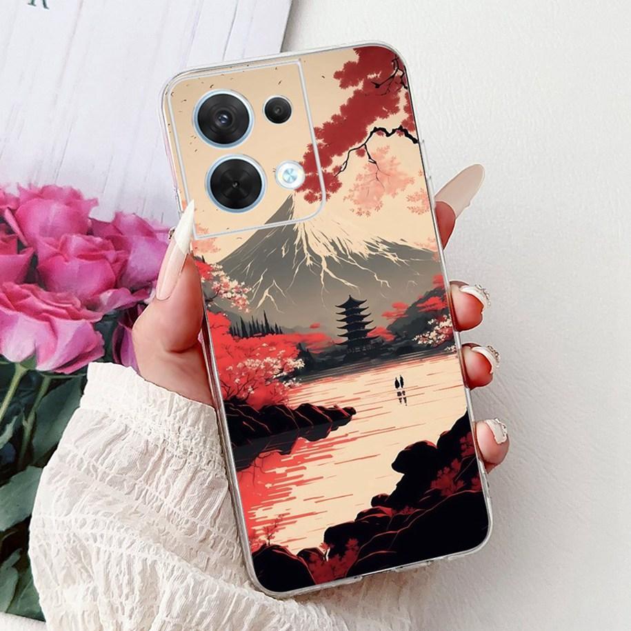 For OPPO Reno 8 Case CPH2359 Cover Cute Cartoon Cat Carp Lion Soft Silicone Shockproof Bumper For OPPO Reno8 Pro 5G CPH2357 Capa