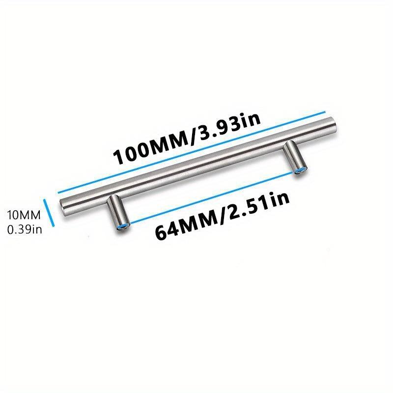 [Современная мебельная ручка] Прочная черная и золотая Т-образная современная матовая ручка из нержавеющей стали для дверцы шкафа и ручки для ящика | Легко установить