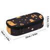 Pencil Case Printed Durable Polyester Fabric Zip Around Closure with Main Pocket Mesh Layer and Removable Pen Divider for Students