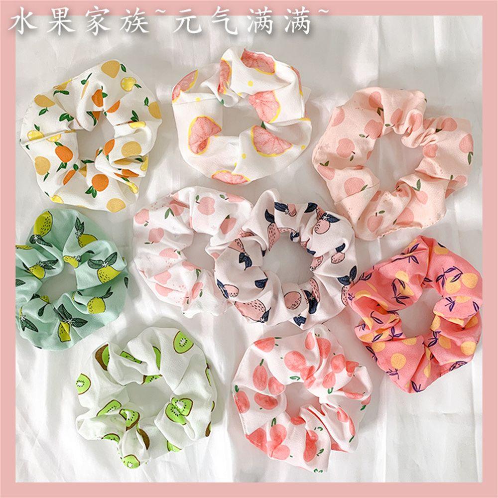 Girls Headwear Strawberry Hair Accessories Fruit Scrunchies Ponytail Holder Hairs Ties Hair Rope