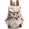 2021 Women Canvas Large Rucksack Ladies Cat Print School Bag Laptop Notebook Backpack