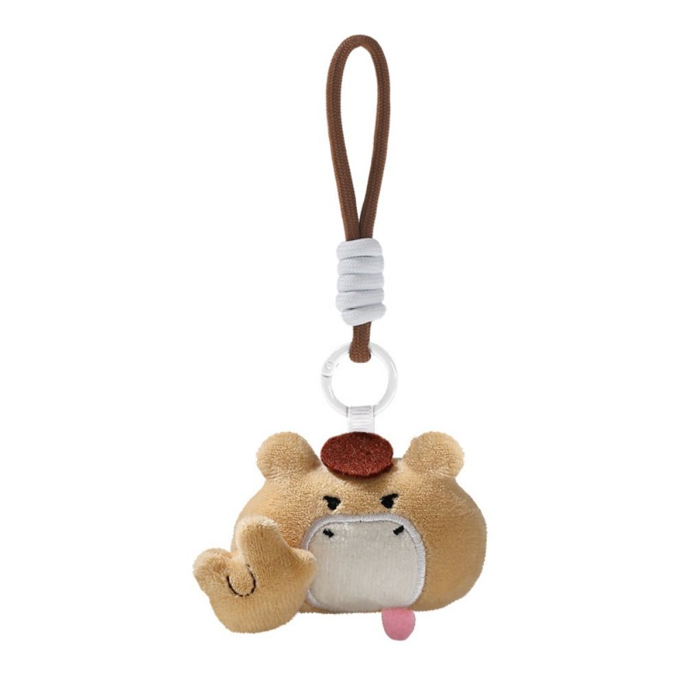 Magnetic Attraction Gesture Plush Pendant Keychain Cat Dog Pig Mouse Cartoon Plush Doll Gift