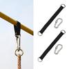 Tree Swing Strap with Metal Ring Hanging Rope with Carabiner Heavy Duty Swing Connection Belt for Outdoor Tree Swings