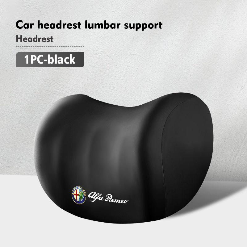 dyway0 2026 Hot Alfa Romeo Car Logo Seat Head Support Cushion Lumbar Protector Pad Auto Styling Accessories For Alfa Romeo Giulia 147 M
