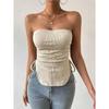 New Summer Casual Temperament Slim Fit Sexy Vest T-Shirt Sleeveless Suspender Versatile Top Strapless Women