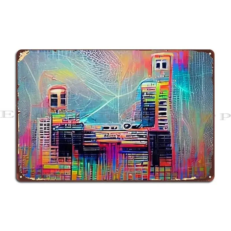 Techno Metal Sign Funny Custom Wall Plaque Pub Cinema Tin Sign Poster