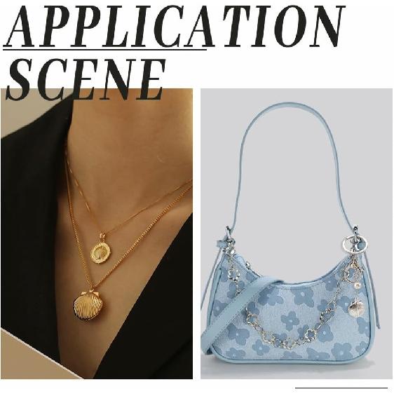 PH PandaHall 12pcs Shell Locket Charms 3 Colors Photo Frame Charm Memorial Collection Charm Brass Locket Charms Pendants for Summer DIY Necklace