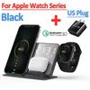 Беспроводное зарядное устройство 3 в 1 для Apple Samsung Galaxy Watch 6 5 Pro S24 S23 S22 Быстрая зарядная станция Будильник Подставка-зарядка для телефона