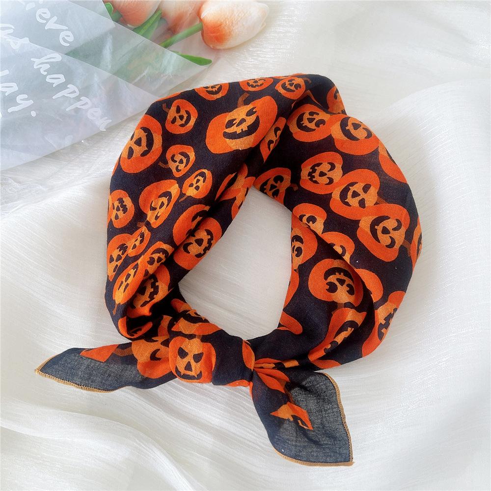 Cotton And Linen Small Square Scarf Silk Scarf Women'S Spring And Autumn New Style Artistic And Versatile Fashionable Temperament Headband Scarf