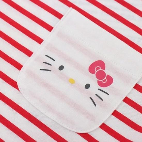 Детская полосатая футболка с короткими рукавами Premier Farm Sanrio Hello Kitty, популярный персонаж в Корее