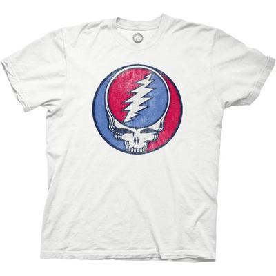 Ripple Junction Grateful Dead Мужская футболка с коротким рукавом Steal Your Face Потертый Stealie Винтажный SYF Официально лицензированная