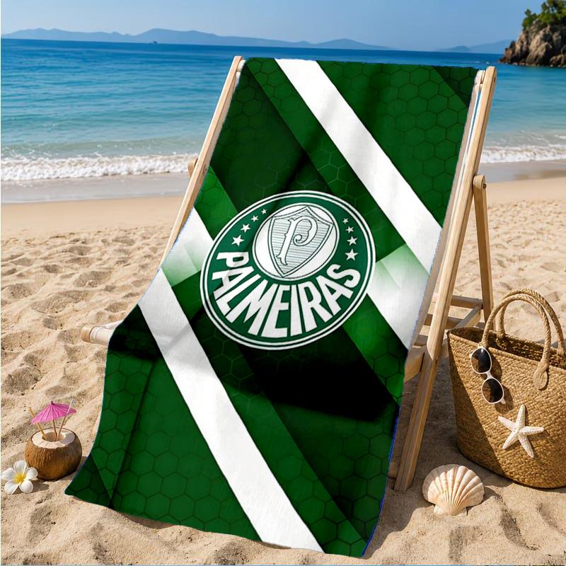Fc Crest Design Printed Microfiber Beach Towel, Soft And Absorbent, Quick-Dry, Ideal for Summer Travel, Beach Essential, Swimming Pool