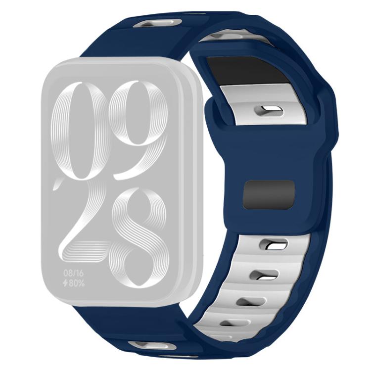 Dual-color Silicone Watch Band for Xiaomi Band 10 Pro / 9 Pro / Redmi Watch 6 XDfind Flat-head Watch Band