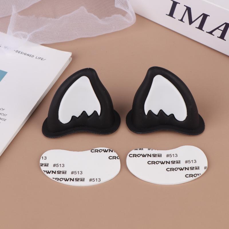 Motorcycle Helmet Cat Ear Decorations Helmet Ear Accessory For Scooter Bicycle Adhesive Motorbike For Skateboarding For Cycling