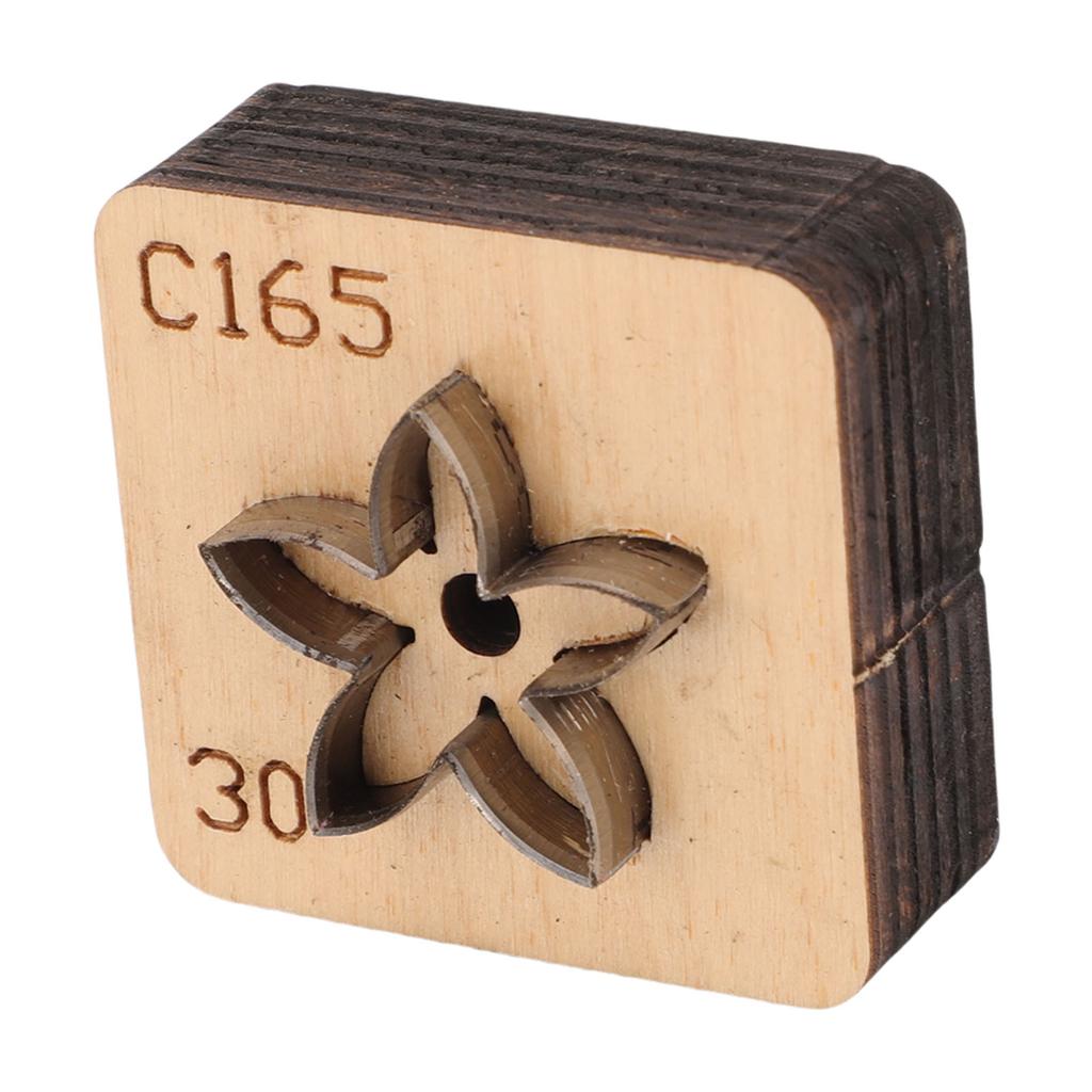 Форма для резки кожи с деревянным основанием, вырубной штамп в форме цветка для изготовления подвесок, проектов для рукоделия